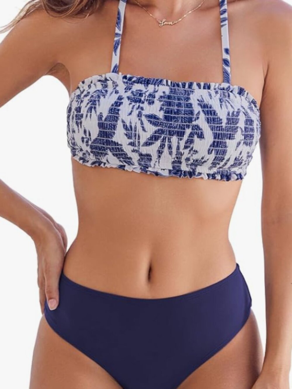 Cupshe Smocked Floral Bikini - Small